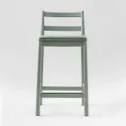 Luxury Stool in Solid Beech with Fabric Seat Made in Italy - Nora Viadurini