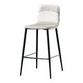 Elegant Modern Design Stool in Colored Velvet and Metal - Bizet