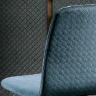 Elegant Stool of Modern Design in Colored Velvet and Metal - Bizet Viadurini