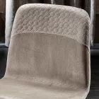 Elegant Stool of Modern Design in Colored Velvet and Metal - Bizet Viadurini