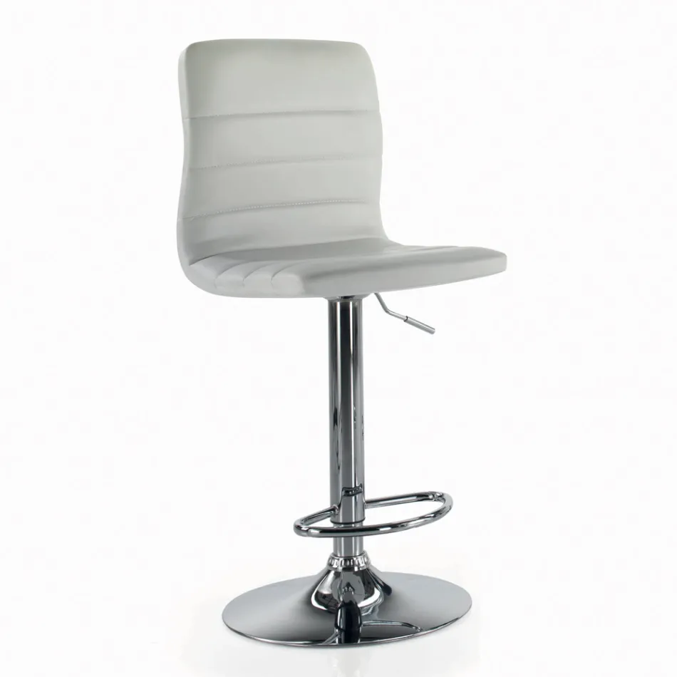 Swivel Stool with Backrest in Different Sizes Made in Italy - Parma Viadurini