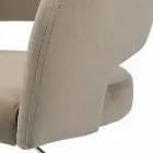 Swivel and Height Adjustable Stool in Velvet and Steel - Alassio Viadurini