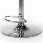 Swivel and Height Adjustable Stool in Velvet and Steel - Alassio Viadurini