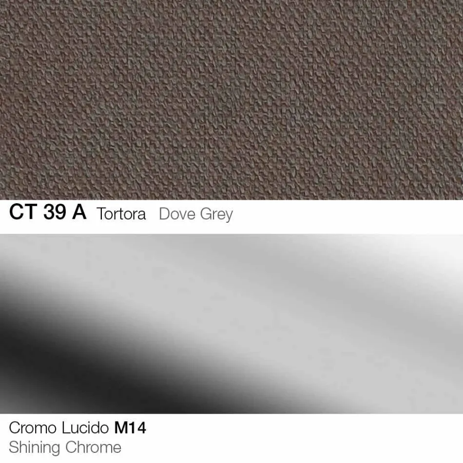 Swivel Stool in Fabric and Steel with Gas Lift Made in Italy - Marchesi Viadurini