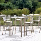 Stackable Outdoor Stool in Painted Steel Made in Italy - Nilda Viadurini