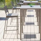 Stackable Outdoor Stool in Painted Steel Made in Italy - Nilda Viadurini