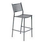 Stackable Outdoor Stool in Painted Steel Made in Italy - Nilda Viadurini