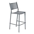 Stackable Outdoor Stool in Painted Steel Made in Italy - Nilda
