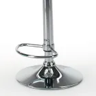 Stool in Eco-leather and Steel with Gas Lift Made in Italy - Lorenza Viadurini