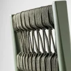 Stool in Solid Beech with Colored Rope Weaving Made in Italy - Nora Viadurini