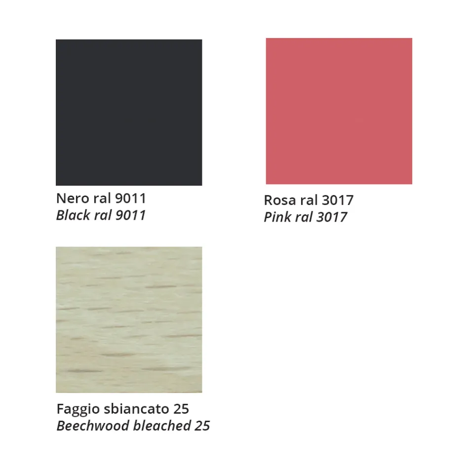 Stool in Solid Beech with Fabric Seat Made in Italy - Regensburg Viadurini