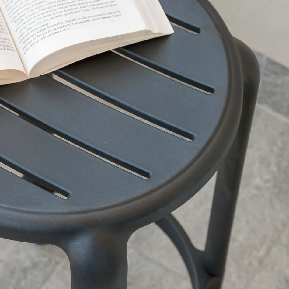 Stool in Polypropylene Reinforced with Fiberglass in Different Colors - Neev Viadurini