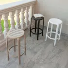 Stool in Polypropylene Reinforced with Fiberglass in Different Colors - Neev Viadurini