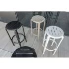 Stool in Polypropylene Reinforced with Fiberglass in Different Colors - Neev Viadurini