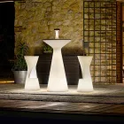 Luminous Outdoor Stool in Polyethylene with LED Made in Italy - Desmond Viadurini