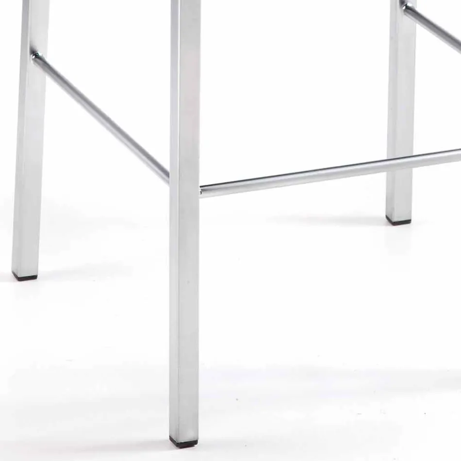 Modern stool in Alwyn H 94 cm eco-leather, made entirely in Italy Viadurini