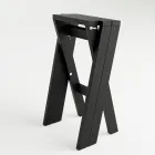 Folding and Stackable Stool in Solid Ash - Write Viadurini
