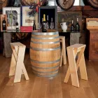 Folding and Stackable Stool in Solid Ash - Write Viadurini