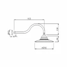 Classic Steel Shower Head with Brass Shower Arm Made in Italy - Jeko Viadurini