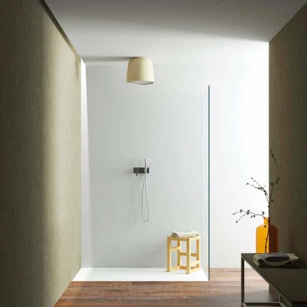 Ceiling-mounted round shower head in Luxolid made Italy, Ruda Viadurini