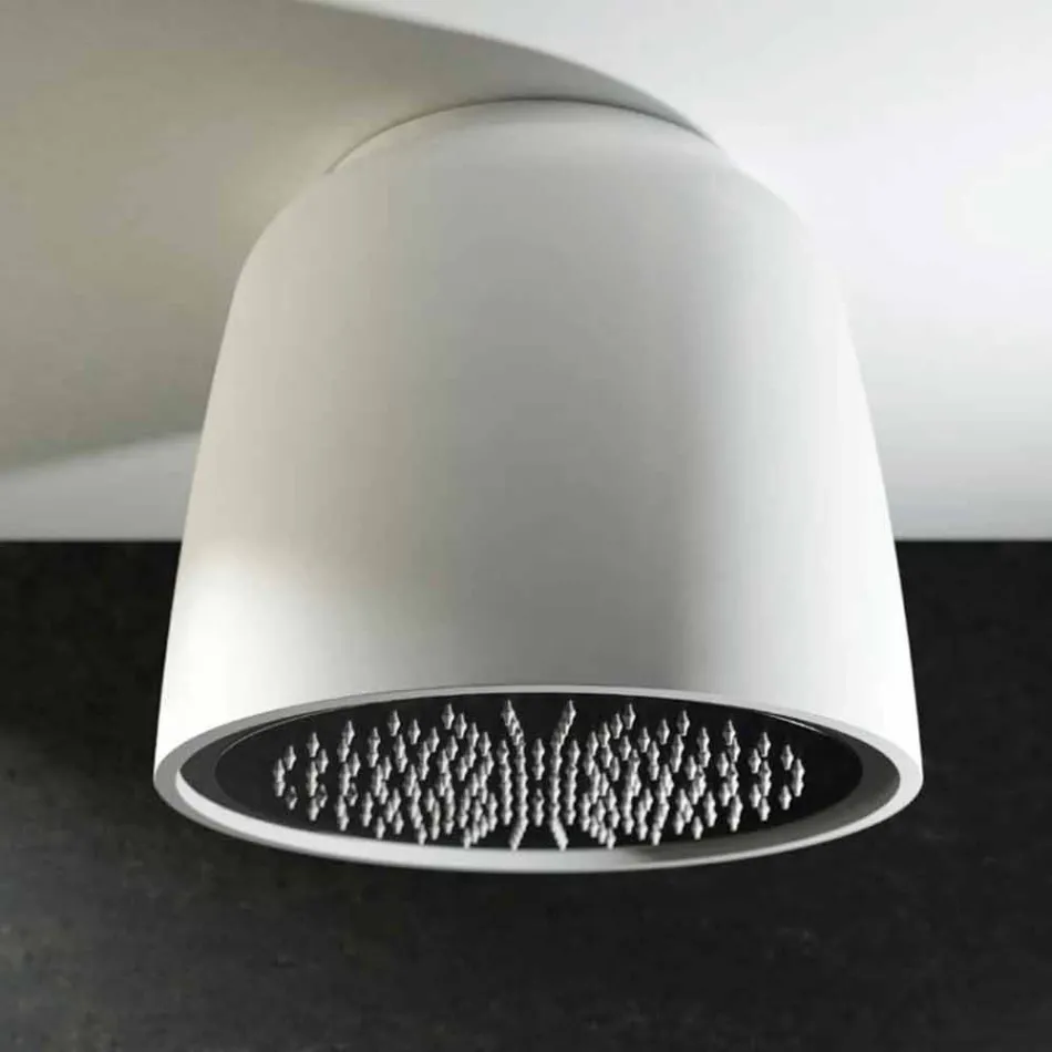 Ceiling-mounted round shower head in Luxolid made Italy, Ruda Viadurini