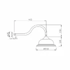 Anti-limescale Shower Head in Steel and Classic Brass Made in Italy - Mingo Viadurini