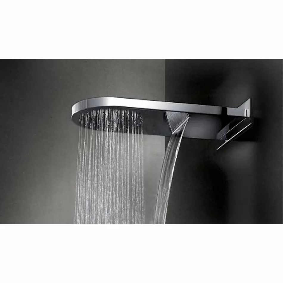 Wall Shower Head with Shower Jet and Waterfall Made in Italy - Como Viadurini