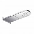 Wall Shower Head with Shower Jet and Waterfall Made in Italy - Como