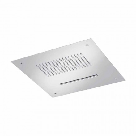 Steel Ceiling Shower Head with Double Jet Made in Italy - Quinto Viadurini