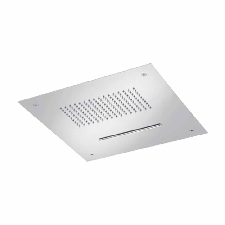 Steel Ceiling Shower Head with Double Jet Made in Italy - Quinto Viadurini