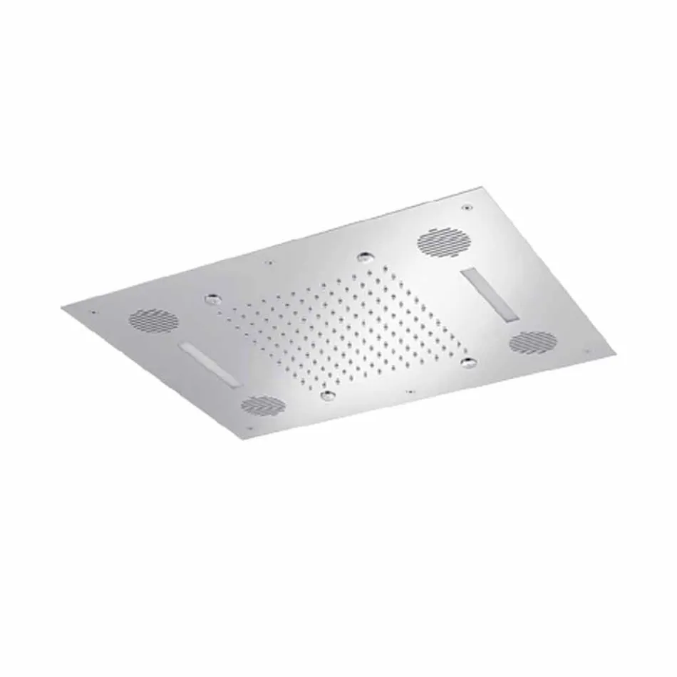 Steel Shower Head with Chromotherapy and Bluetooth Made in Italy - Elbo Viadurini