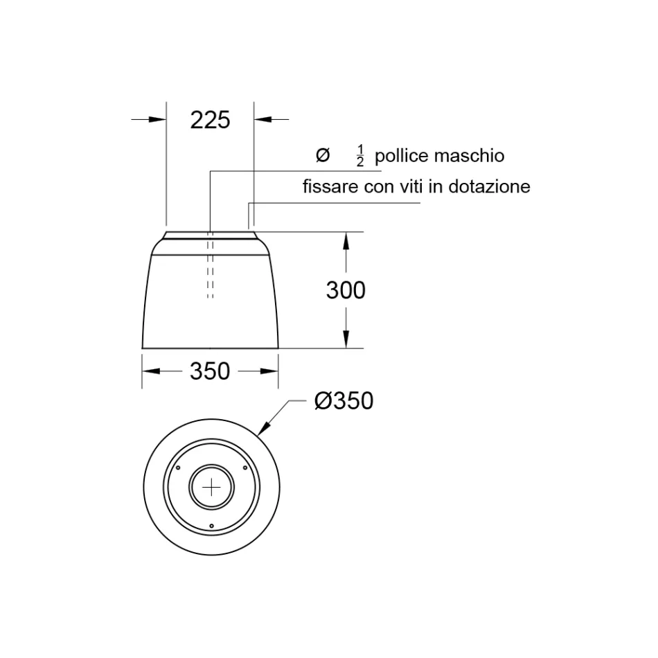 Luxolid Solid Surface Shower Head Made in Italy - Lallio Viadurini