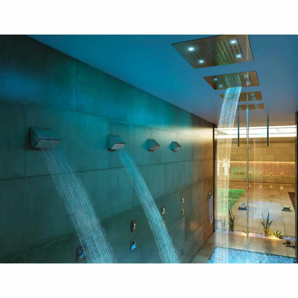 Modern four-function showerhead shower and chromotherapy Dream Viadurini