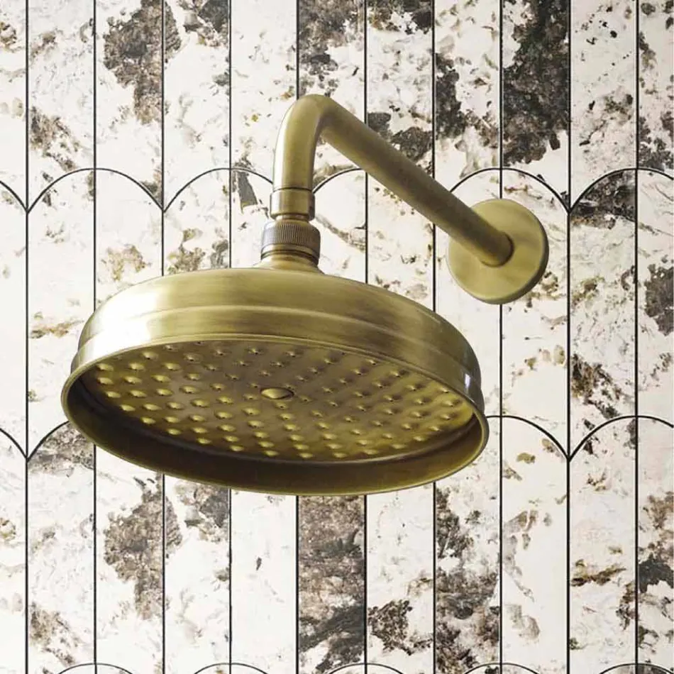 Brass Single Jet Shower Head Classic Design Made in Italy - Tenco Viadurini