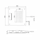 Square Stainless Steel Shower Head with Double Jet Made in Italy - Nello Viadurini