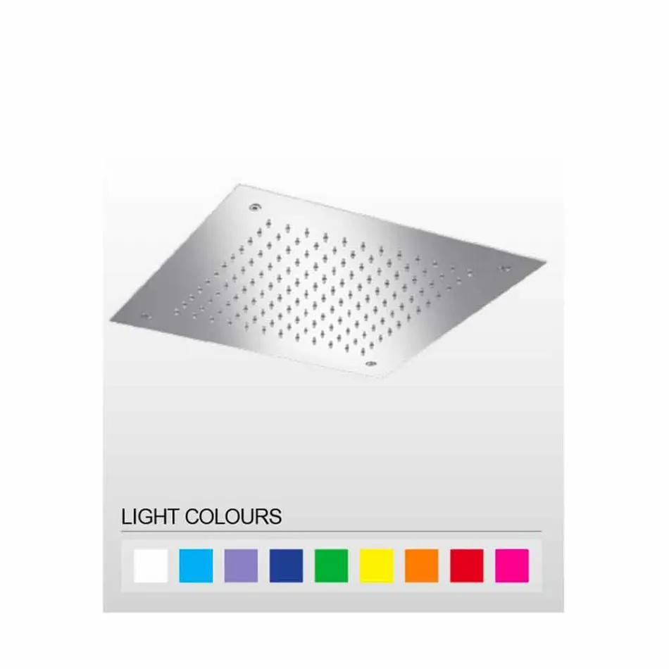 Square Single Jet Shower Head in Stainless Steel Made in Italy - Jet Viadurini