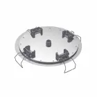 Round Ceiling Shower Head in Modern Steel Made in Italy - Damian Viadurini