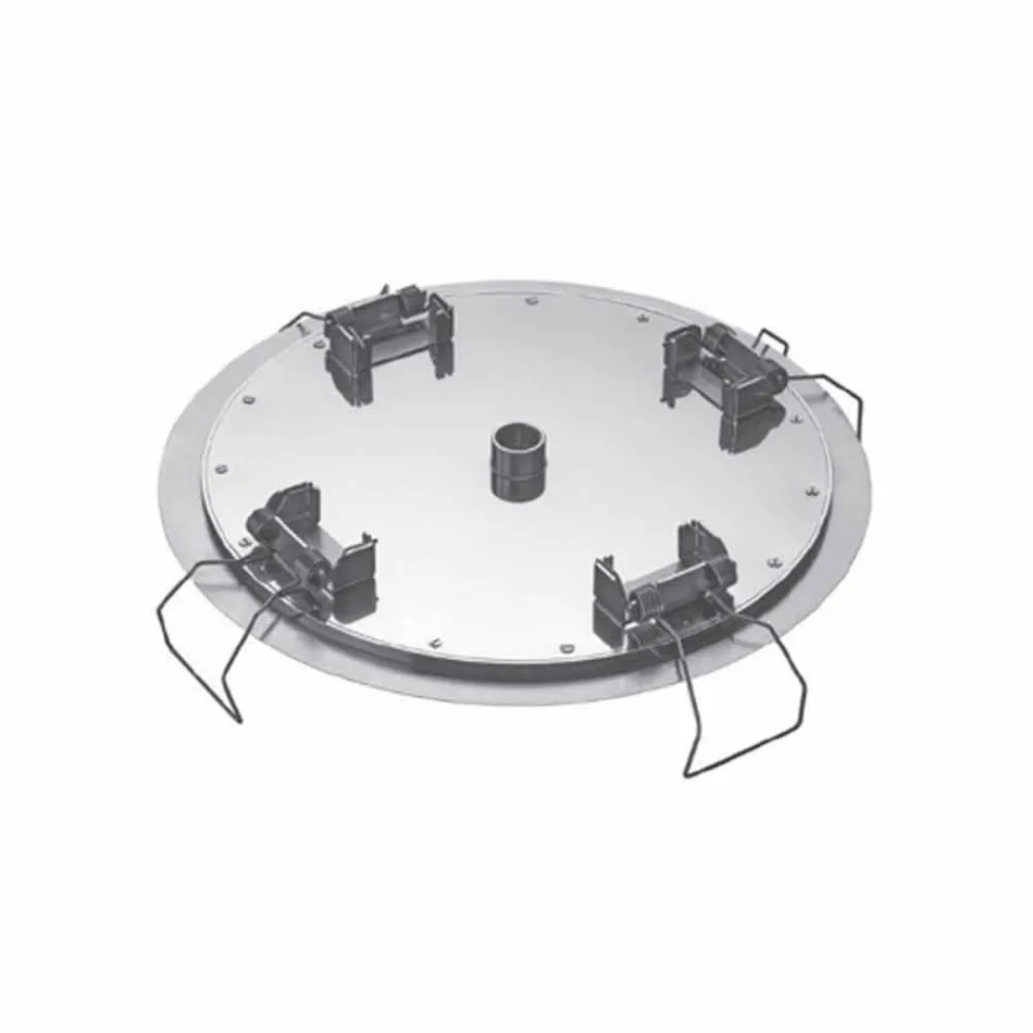 Round Ceiling Shower Head in Modern Steel Made in Italy - Damian Viadurini