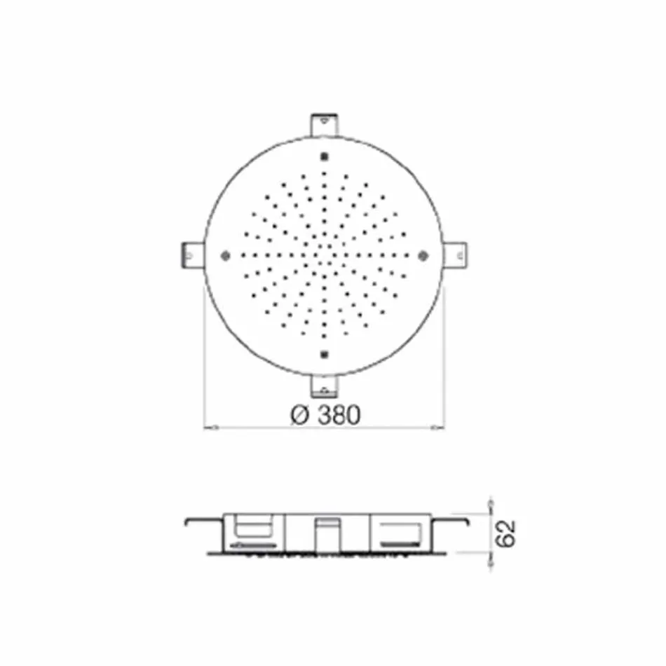Round Single Jet Shower Head in Stainless Steel Made in Italy - Sulfur Viadurini