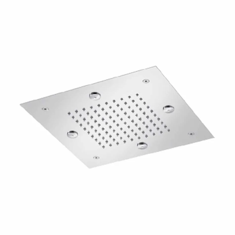 Steel Showerhead with Rain Jet and Nebulizers Made in Italy - Selmo Viadurini