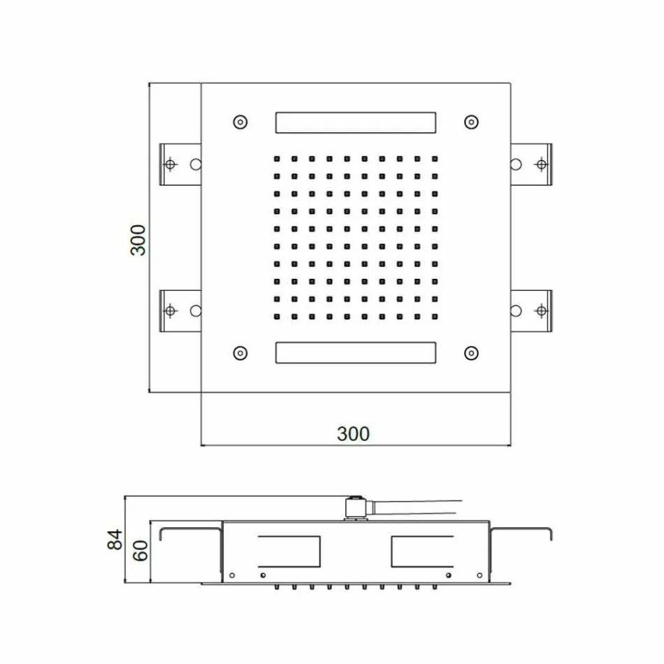 Stainless Steel Single Jet Shower Head with LED Chromotherapy Made in Italy - Sauron Viadurini