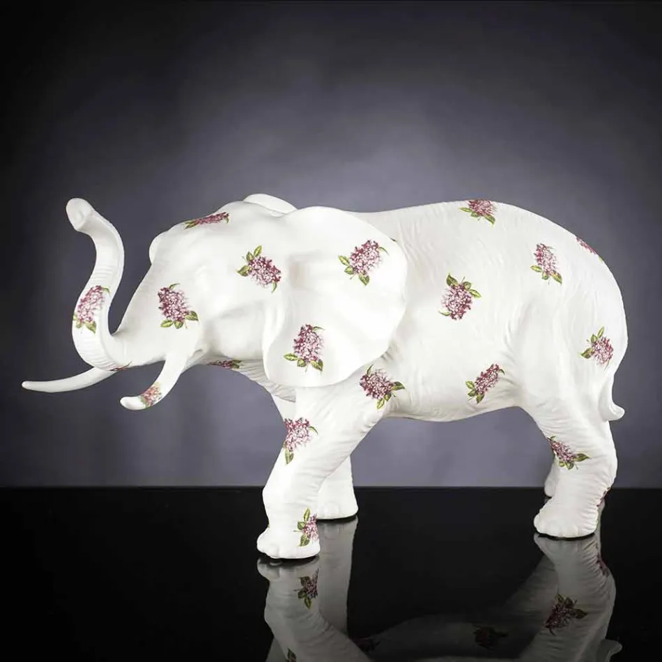 Handcrafted Elephant Shaped Ceramic Ornament Made in Italy - Fante Viadurini