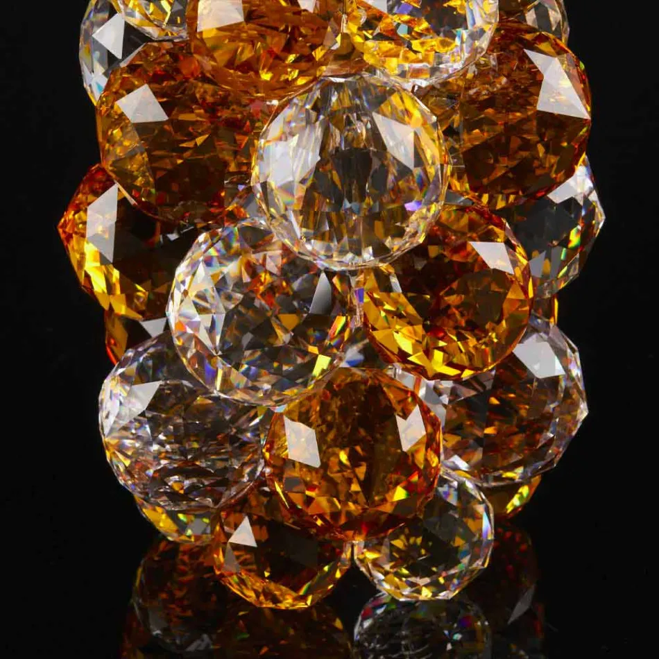 Decorative Pineapple-Shaped Crystal Ornament Made in Italy - Pineapple Viadurini