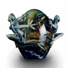 Egg Shaped Glass Ornament with Frogs Made in Italy - Huevo Viadurini