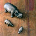 Hippo Shaped Ceramic Ornaments, Made in Italy - Savage