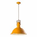Industrial bell suspension lamp in ceramic and metal Ruth