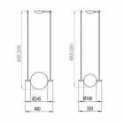 Design Suspension in Glass and Brass with LED Light, 3 Sizes - Alma by Il Fanale Viadurini