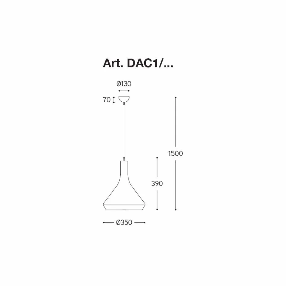 Design Suspension in Aluminum Made in Italy - Cappadocia Aldo Bernardi Viadurini