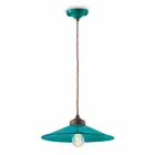 colored ceramic suspension and antique brass Maya Ferroluce Viadurini