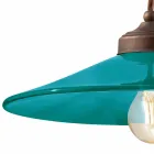 colored ceramic suspension and antique brass Maya Ferroluce Viadurini